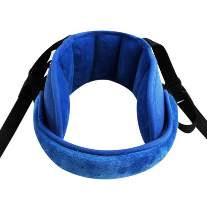 Kids Car Seat Head Support Strap, Soft Plush Adjustable Nap Support Band with Padded Side Cushions
