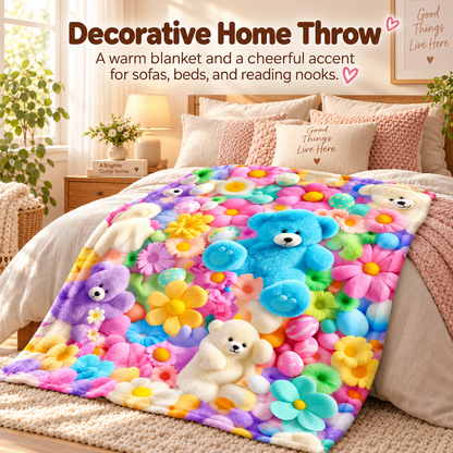 Cute Plush 3D Children's Throw Blanket
