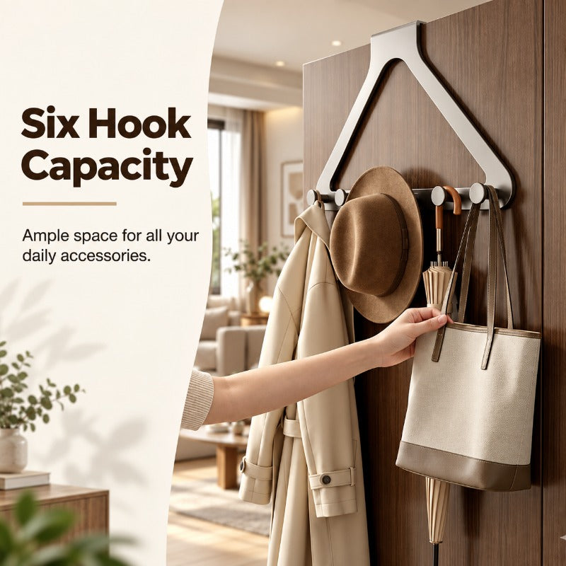Six-Hook Door Organizer
