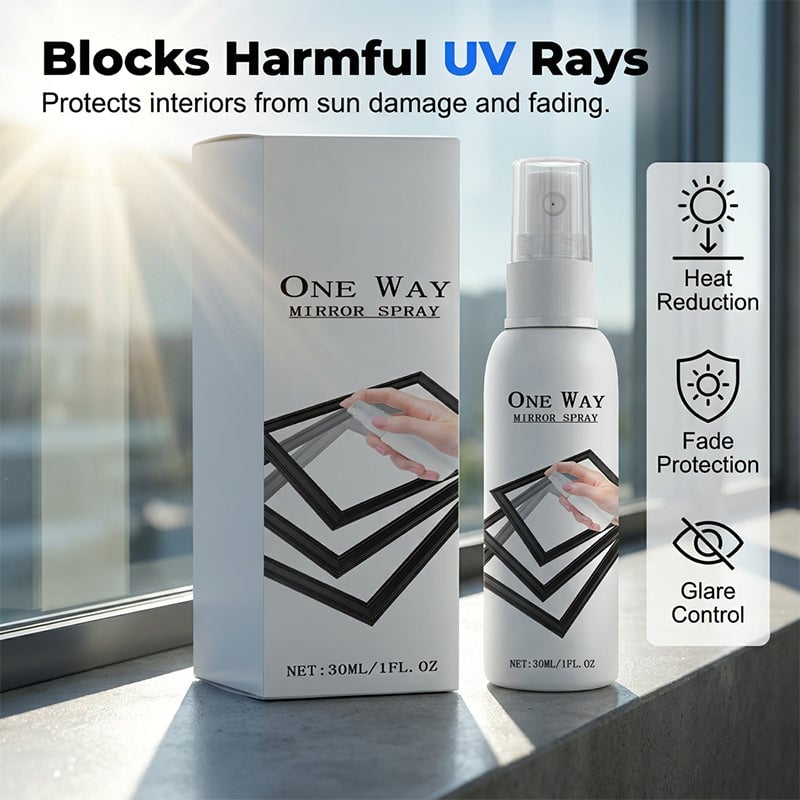 49% OFF Reflective Window Spray | One-Way Mirror Privacy Shield for Home & Car