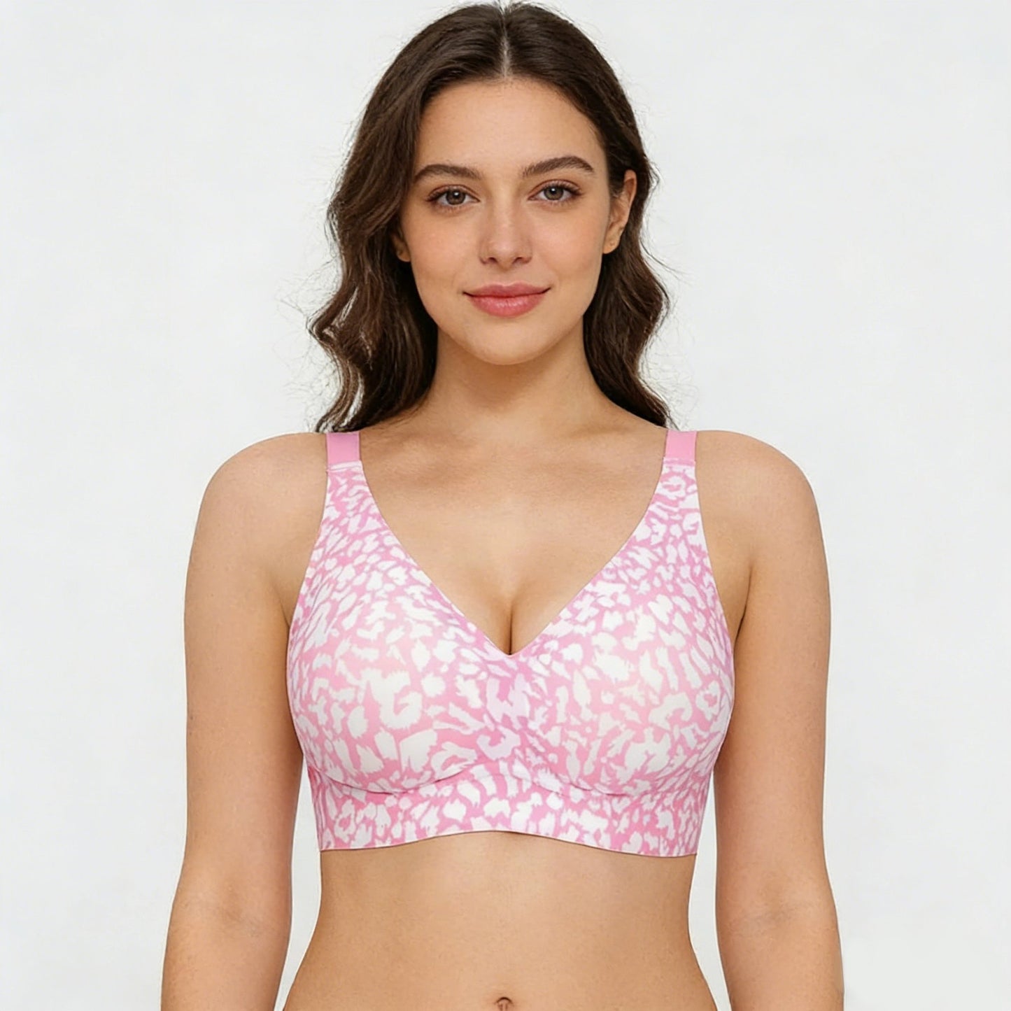 🏆🔥Super Firming Leopard Print Jelly  Bra | Women Wirefree Bras 👍No More Sagging Breasts