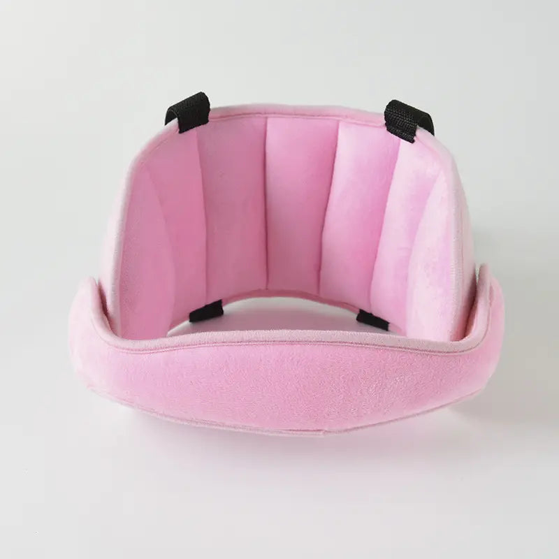 Kids Car Seat Head Support Strap, Soft Plush Adjustable Nap Support Band with Padded Side Cushions