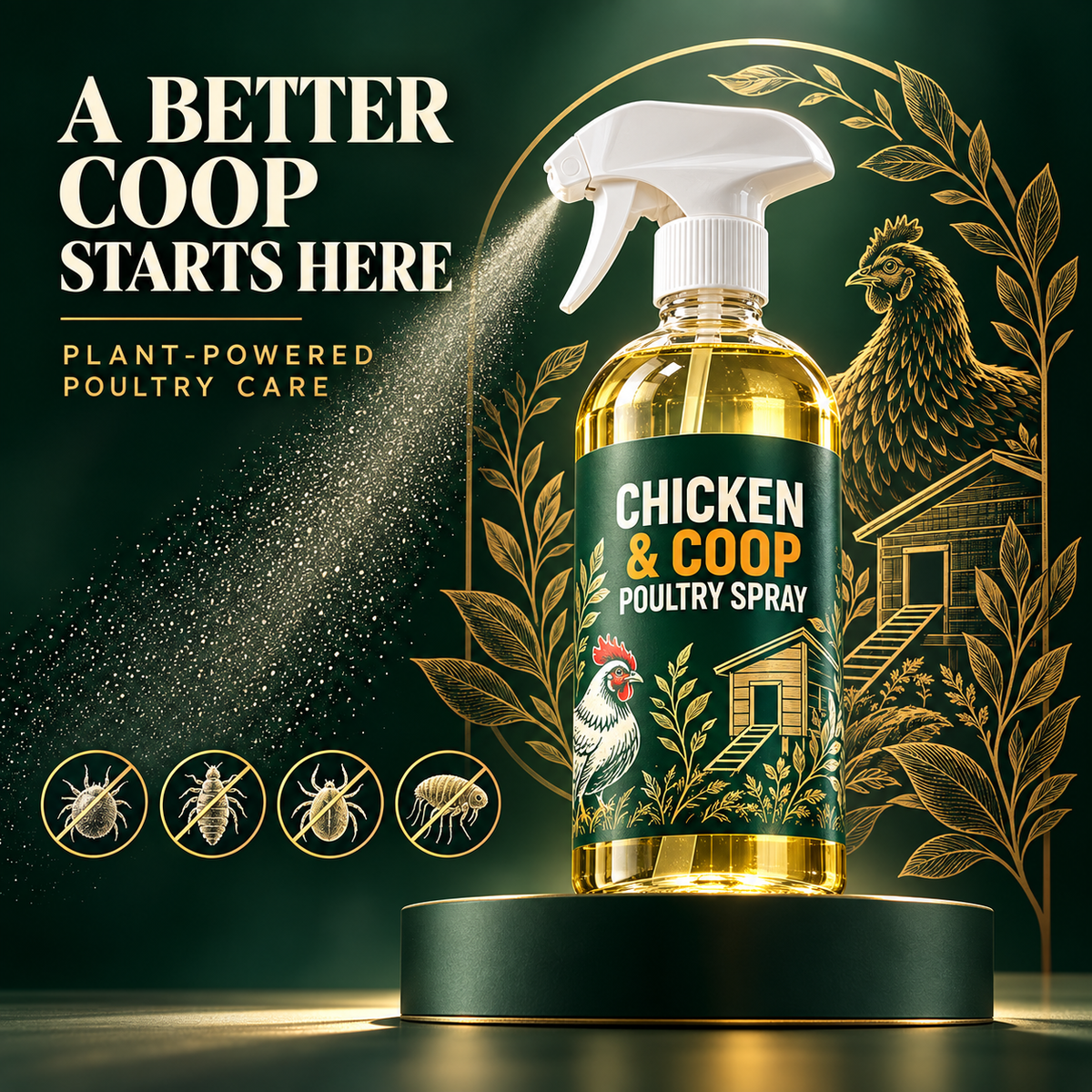 ⚡🐔 Natural spray for the chicken coop