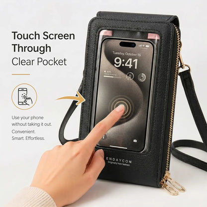 Women's Minimalist Touchscreen Crossbody Phone Wallet Bag - Multi-Color, Water-Resistant