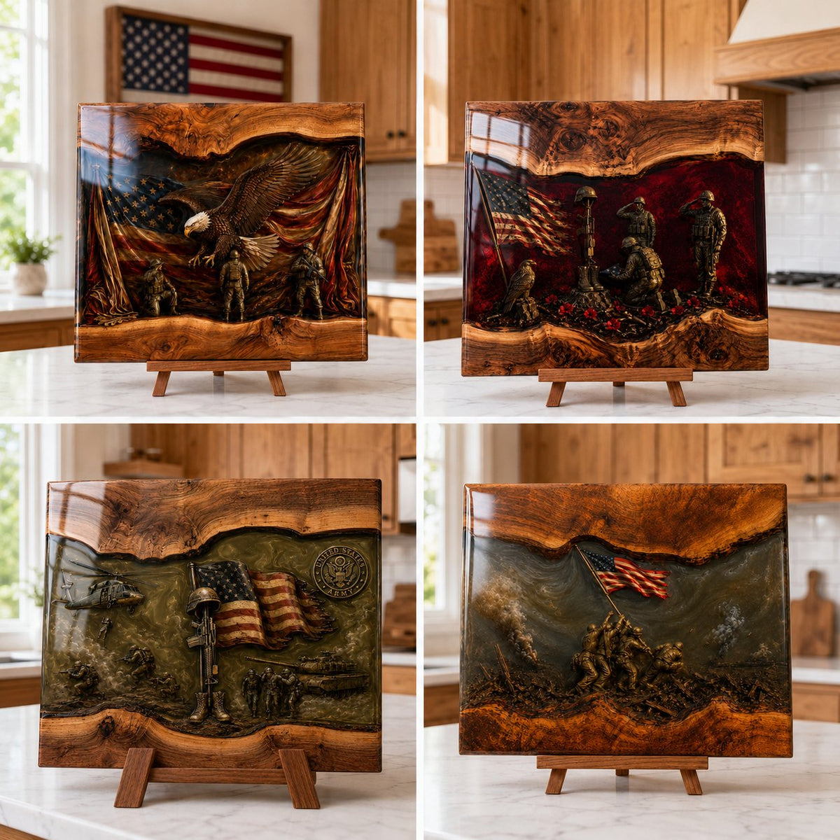 Veteran Tribute Cutting Board – Patriotic Military Memorial Kitchen Decor Gift For Heroes Who Served