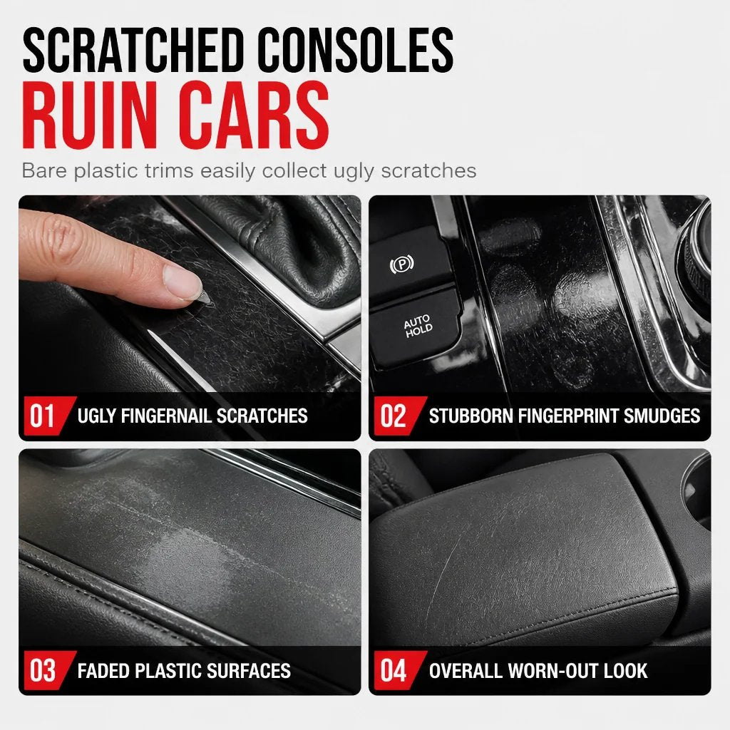 Upgrade Car Interior Instantly! Self-Adhesive Carbon Trim Film