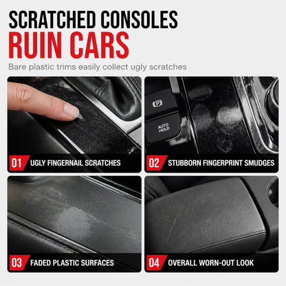 Upgrade Car Interior Instantly! Self-Adhesive Carbon Trim Film