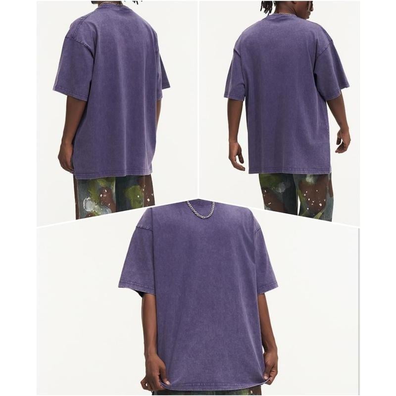 4 Pack Oversized Tshirts for Men Gym Vintage Heavyweight T Shirts Cotton Workout Acid Wash Baggy Tees