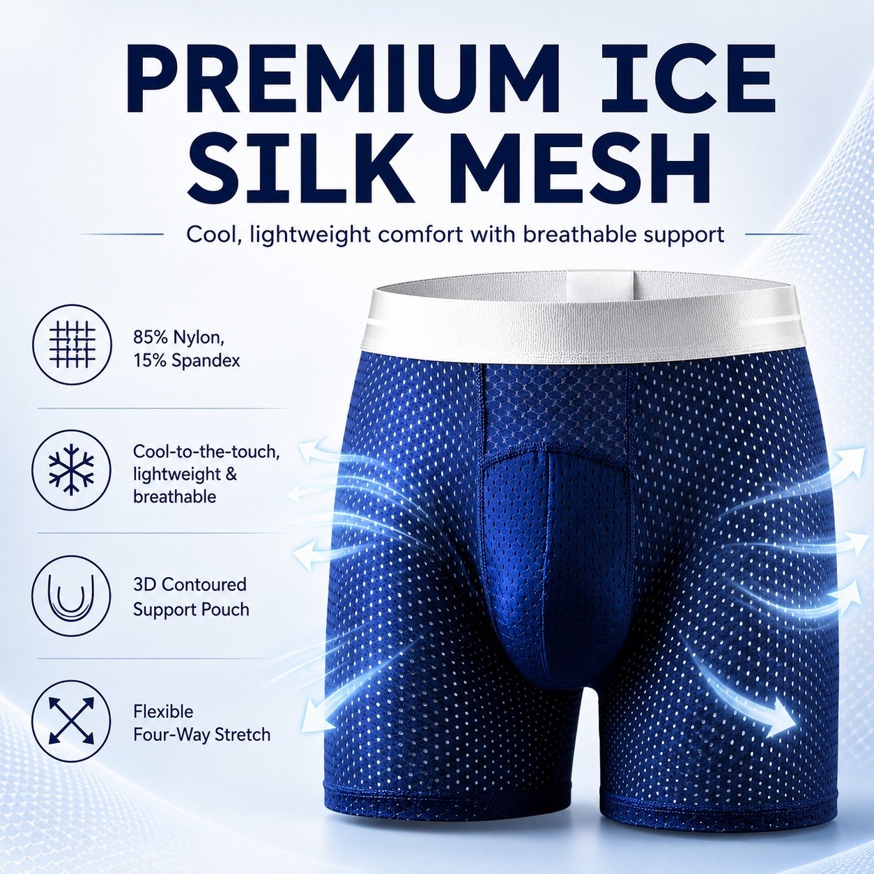 🏆45K+ SOLD 🔥2026 HOT SALE  AirSorbTM Premium All-Day Comfort IceSilk Mesh Men's Boxer