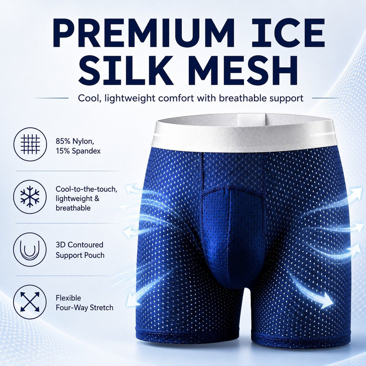 🏆45K+ SOLD 🔥2026 HOT SALE  AirSorbTM Premium All-Day Comfort IceSilk Mesh Men's Boxer