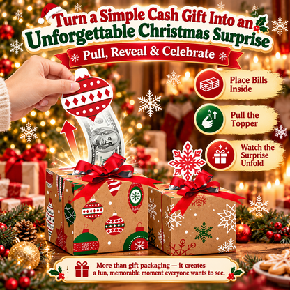 🎄 Christmas Money Pull Gift Box