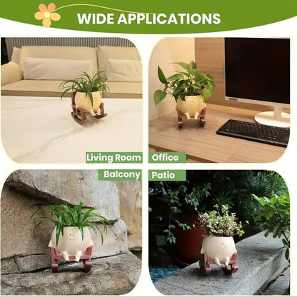 🌱 Happy Swing Rocking Chair Planter – The Cutest Way to Grow Joy!