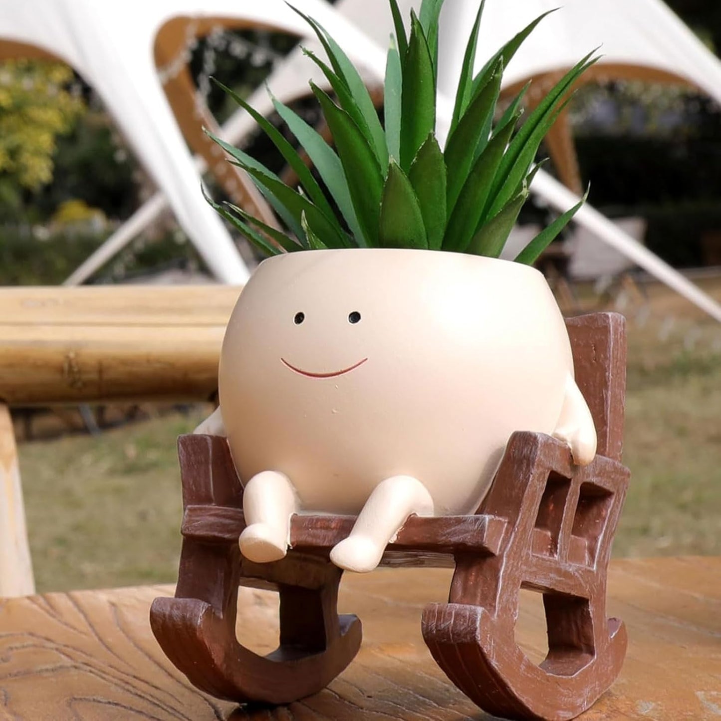 🌱 Happy Swing Rocking Chair Planter – The Cutest Way to Grow Joy!