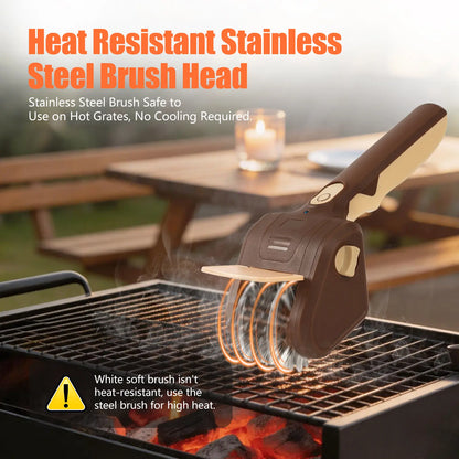 Cordless Electric Grill Brush - 700 RPM Stainless Steel
