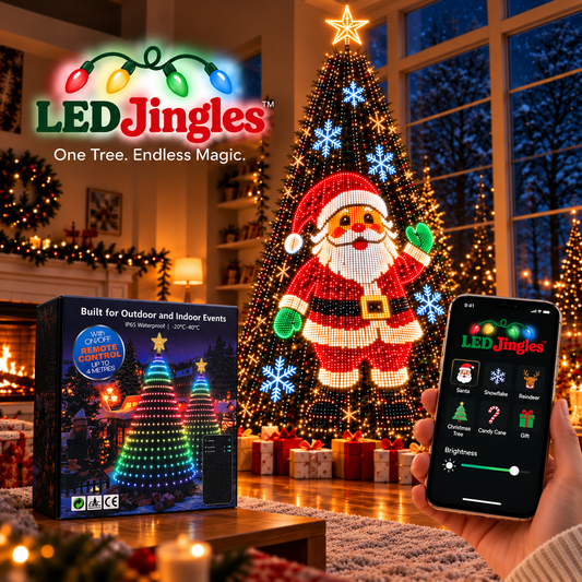 🎄✨Smart RGB Christmas Tree Waterfall Lights | DIY Patterns, Music Sync & App Control