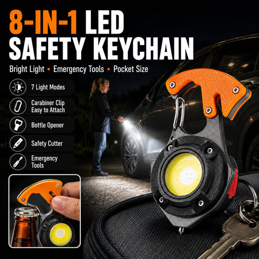🔦 Mini Self-Defense LED Keychain Flashlight
