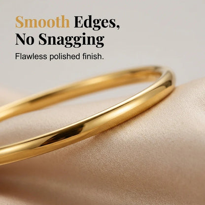 ✨18K Gold Bangle Bracelet for Women – Elegant Everyday Jewelry