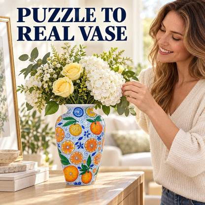 🧩 164 Pieces 3D Puzzle Vase | Fun DIY Craft Project, Build Your Own Decorative Flower Vase