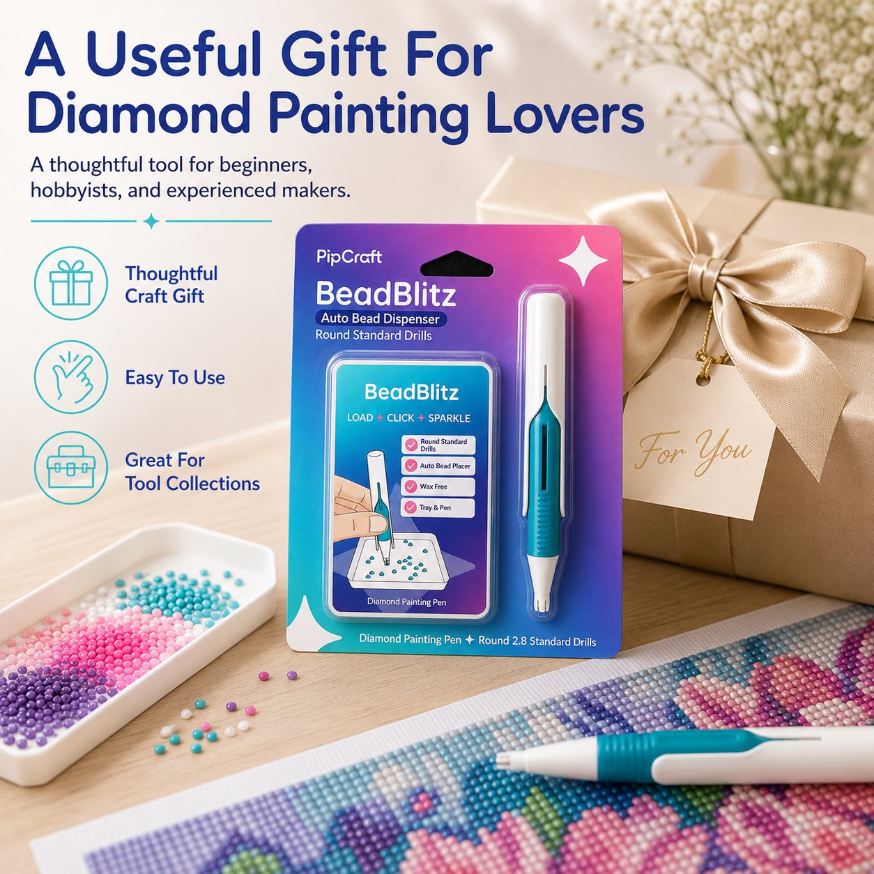 Wax-Free Automatic Round Drill Dispenser Pen