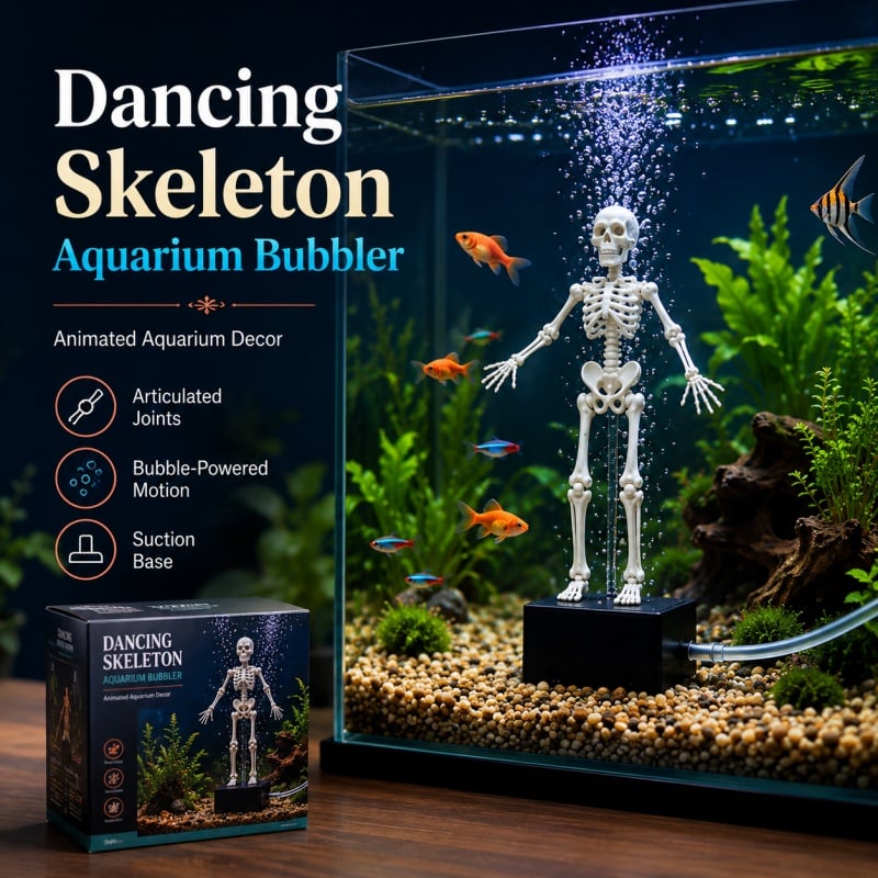 🔥HOT SALE 60% OFF💀🐠Air-Driven Dancing Skeleton Aquarium Ornament🕺