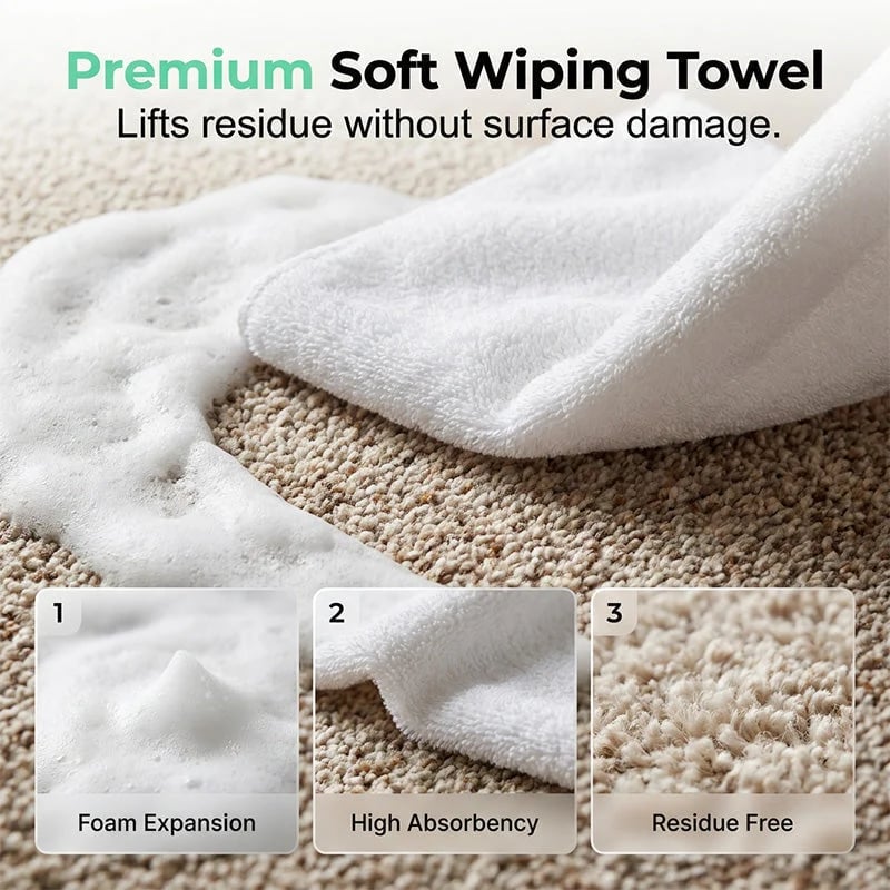 🔥BUY 1 GET 1 FREE 🧼 Waterless Carpet Foam Stain Remover – Lift, Wipe & Refresh