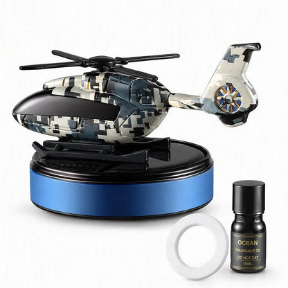 🔥HOT SALE 49% OFF✨Solar Helicopter Aromatherapy Diffuser – Spins in Light, Refillable Scent Pads, for Car & Home🚁