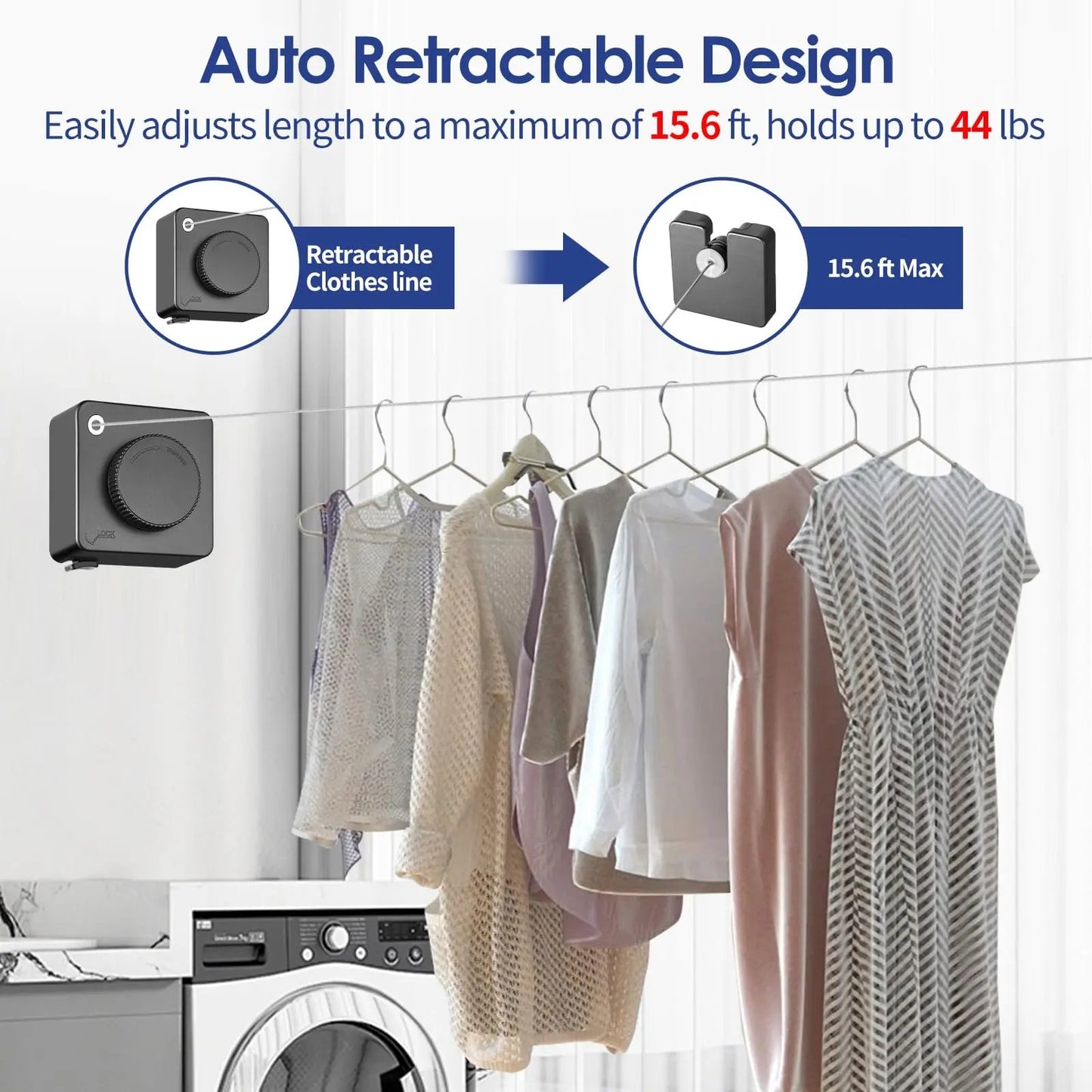 Adjustable Retractable Laundry Drying Rack