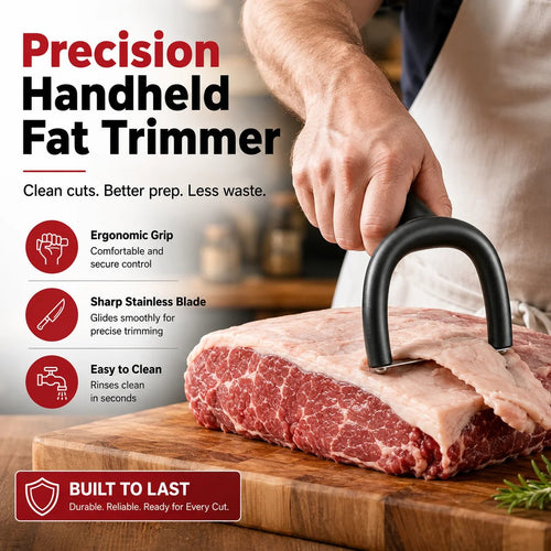 🥩 Handheld Fat Trimmer for Beef & Pork BBQ Prep