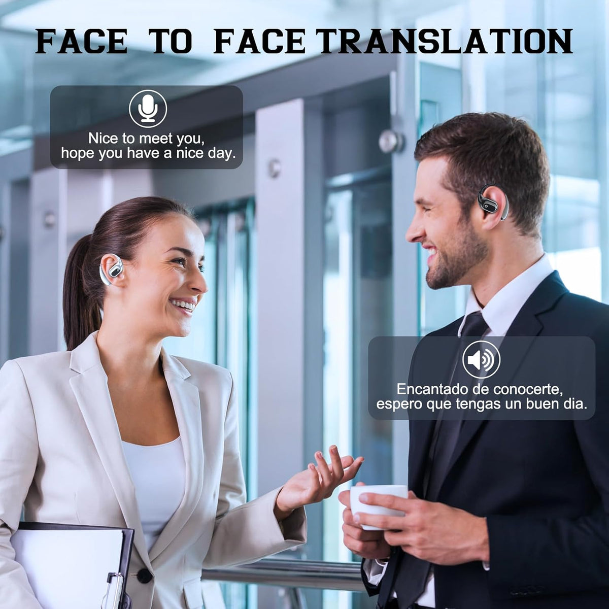 🎧🌐MS190 AI Translation Earbuds | 156 Languages Real-Time | Bluetooth 5.3 Wireless Earphones