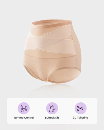 💟Plus-Size High-Waist Cross Tummy Control Panties🩲