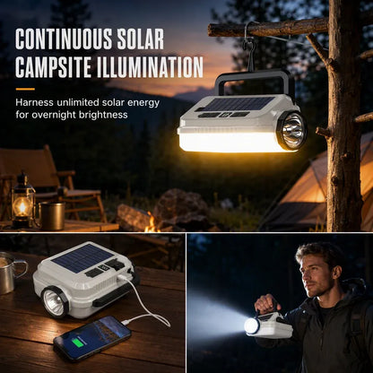 🔦 Solar LED Camping Lantern – Rechargeable, handheld & multifunctional ✨