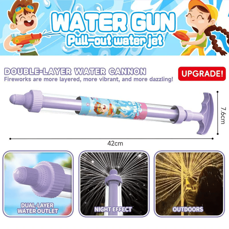 🌈 Bright rainbow LED water pistol | Summer fun that bursts into life as if by magic! ✨