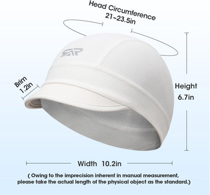 💯Quick-Dry Breathable Helmet Liner Sun Visor Skull Cycling Cap