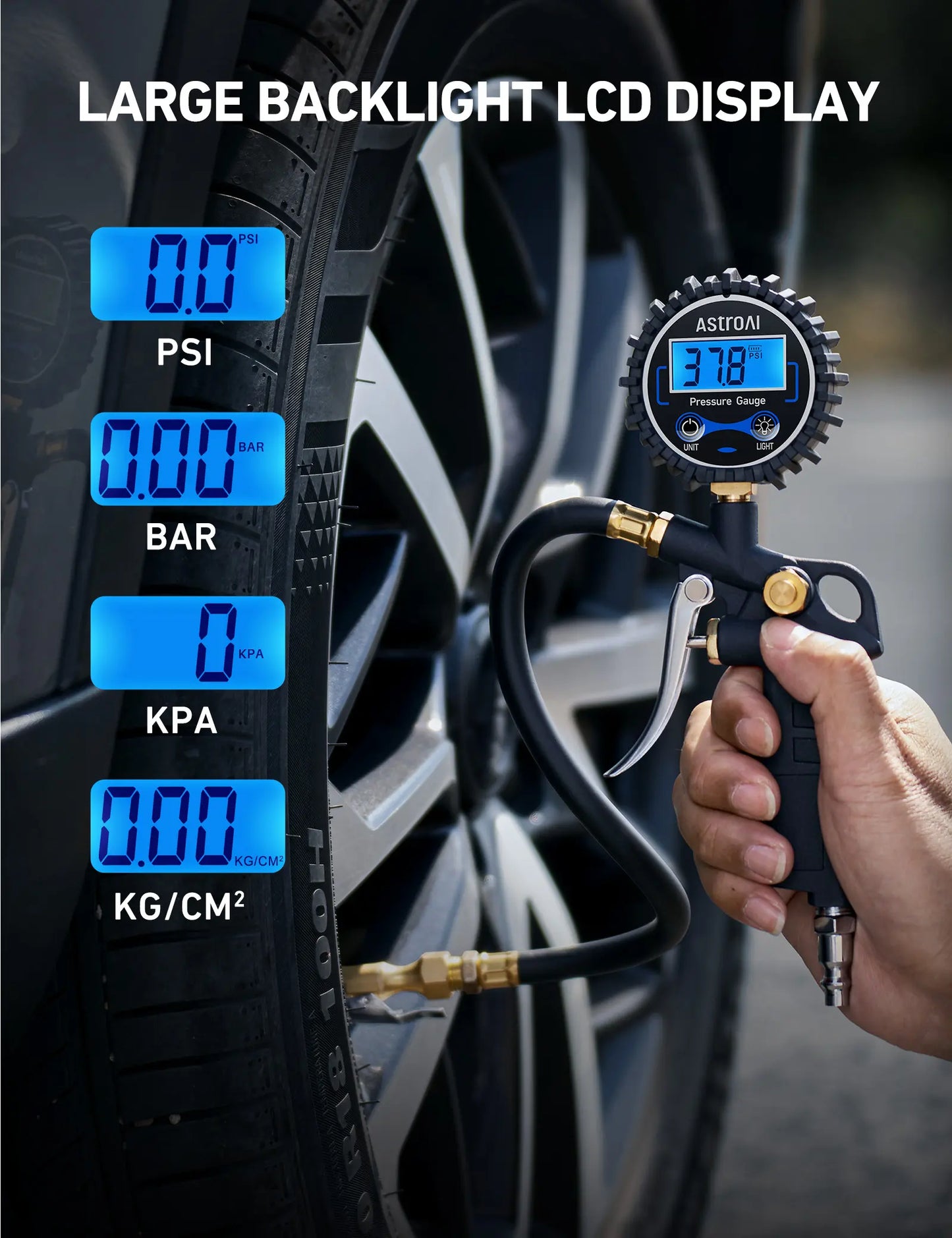 AstroAI Digital Tire Pressure Gauge with Inflator 250 PSI
