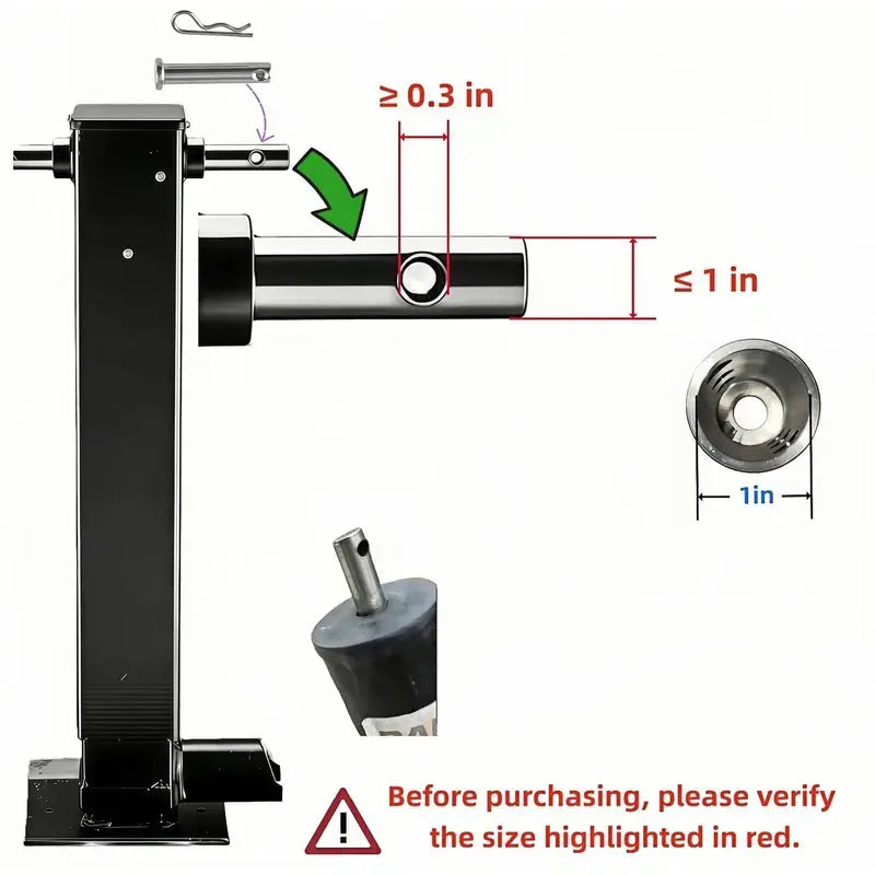 🛠️⚡ Trailer jack drill adapter, compatible with 1-inch drive shaft, Turbo