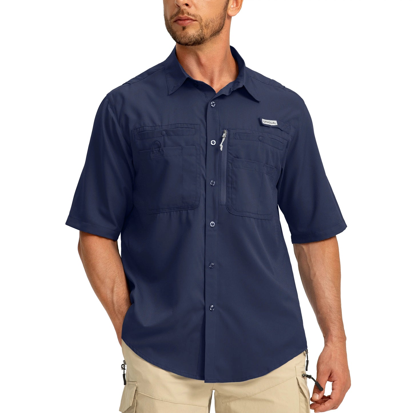 ☀️ Men’s UPF50+ Quick Dry Fishing Short Sleeve Shirt