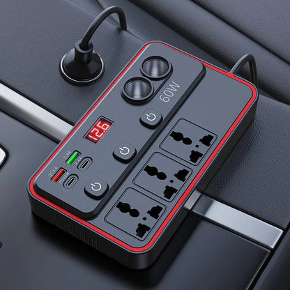 🔥HOT SALE 49% OFF✨🚗Multifunctional Car Charger with AC Outlets & USB
