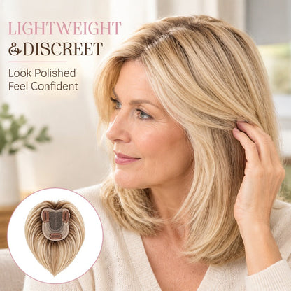 🌟Natural-Looking Hair Topper – Invisible Volume Booster for Thinning Hair