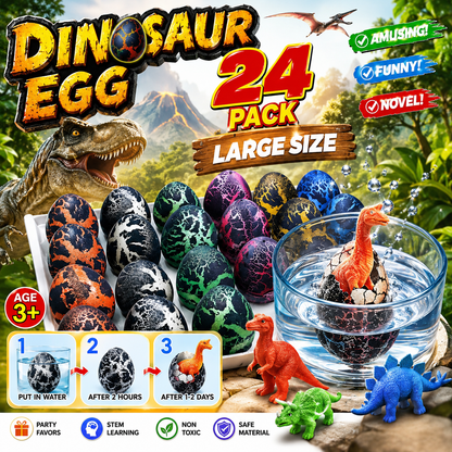24 Pcs Large Hatching Dinosaur Eggs Easter Party Favors