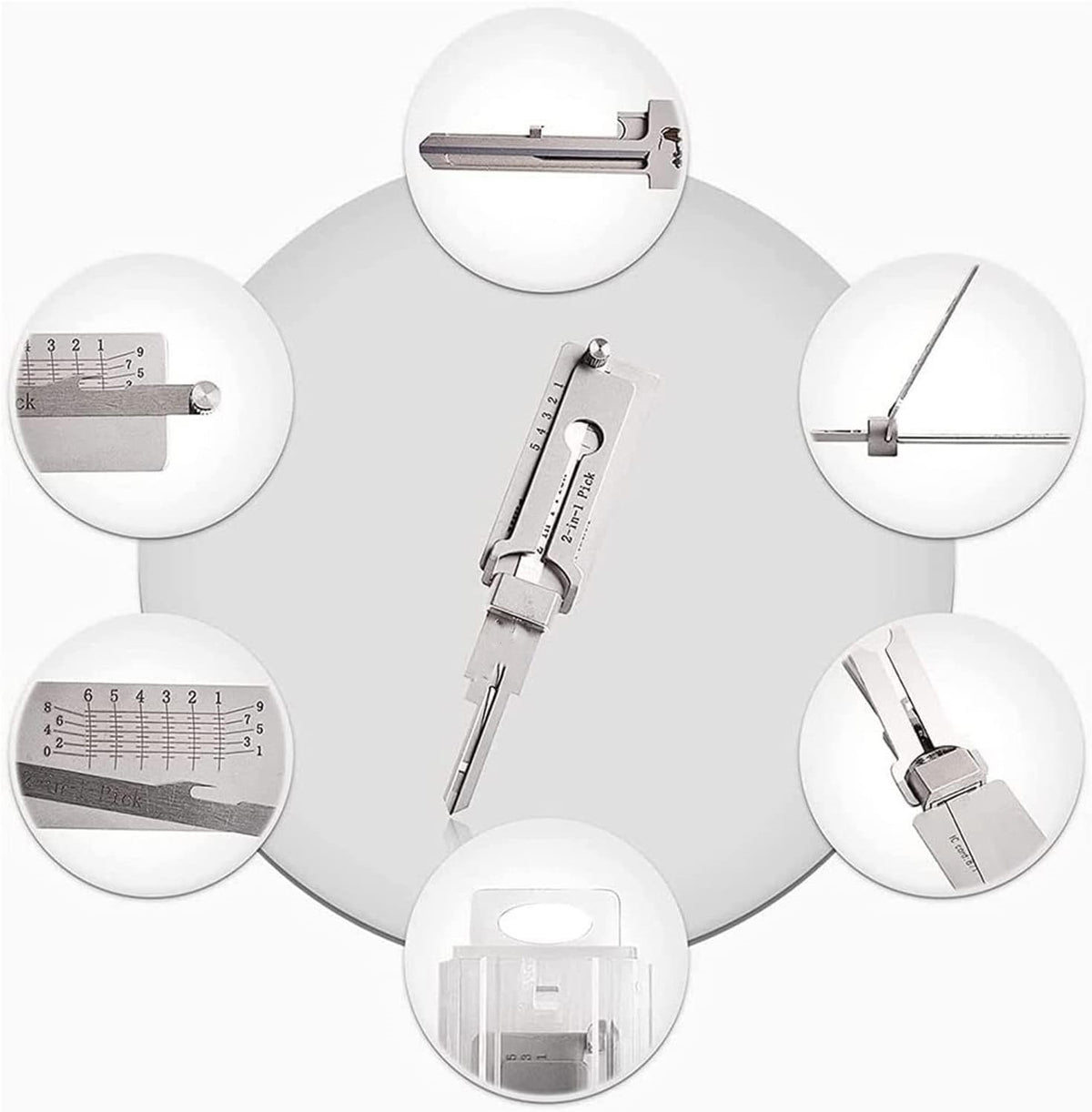 Stainless Steel Key Decoder - Professional Locksmith Tool