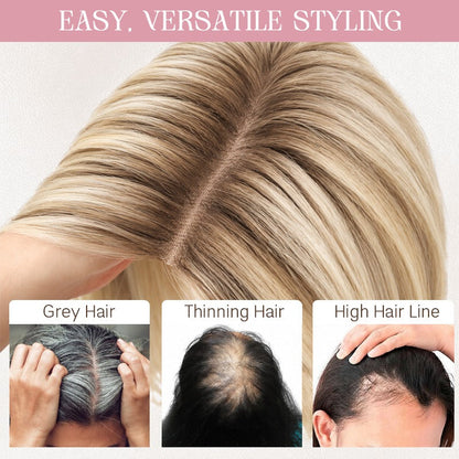 🌟Natural-Looking Hair Topper – Invisible Volume Booster for Thinning Hair