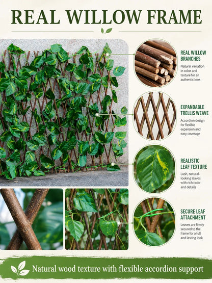 🌿Garden Trend🔥Artificial ivy retractable fence privacy screen