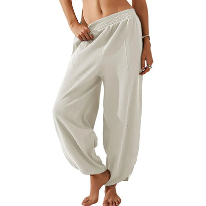Women’s Baggy Wide Leg Pants Casual Lounge Palazzo Trousers Summer Style