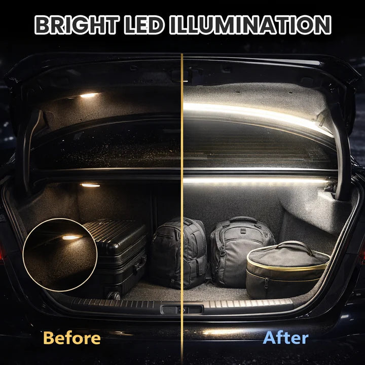 Universal Car Trunk LED Light Strip – Tool-Free No-Damage Cargo Area Lighting Upgrade