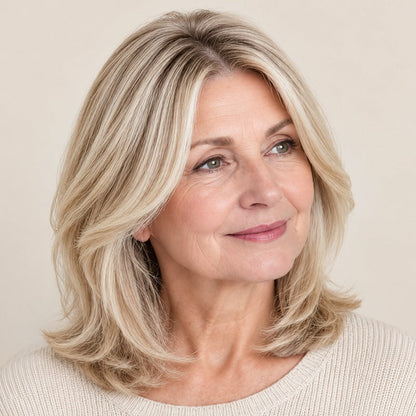 🌟Natural-Looking Hair Topper – Invisible Volume Booster for Thinning Hair