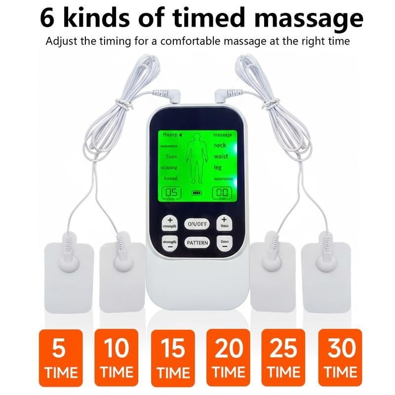 🙆‍♂️💪Rechargeable Muscle Stimulator Massager, 10 Modes 30 Intensity Levels TENS Unit with 10 Pads, Dual Channel Portable Pain Relief Device for Neck Body Recovery