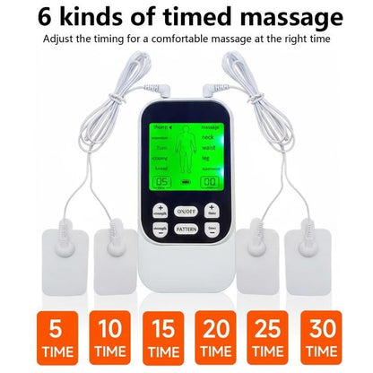 🙆‍♂️💪Rechargeable Muscle Stimulator Massager, 10 Modes 30 Intensity Levels TENS Unit with 10 Pads, Dual Channel Portable Pain Relief Device for Neck Body Recovery
