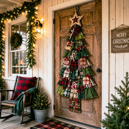 🔥😍Beginner-Friendly DIY Oversized Patchwork Christmas Tree Door Hanging Kit | Complete Kit with All Tools & Step-by-Step Guide Included 💕🎄