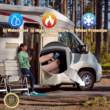 🔥Last Day Special: Solar-Powered RV/Trailer TPMS w/4 Sensors & LCD for Live Tire Pressure/Temp