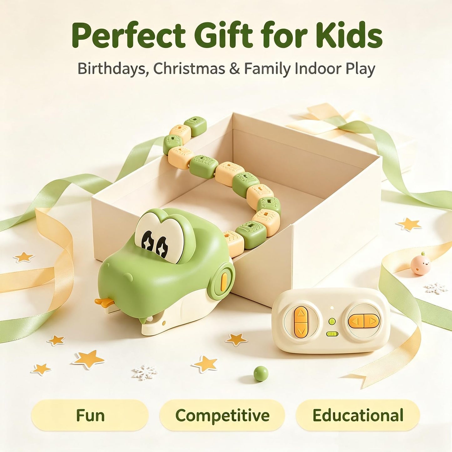 Interactive Hungry Snake Parent-Child Puzzle Game – 2 Player Educational Tabletop Toy